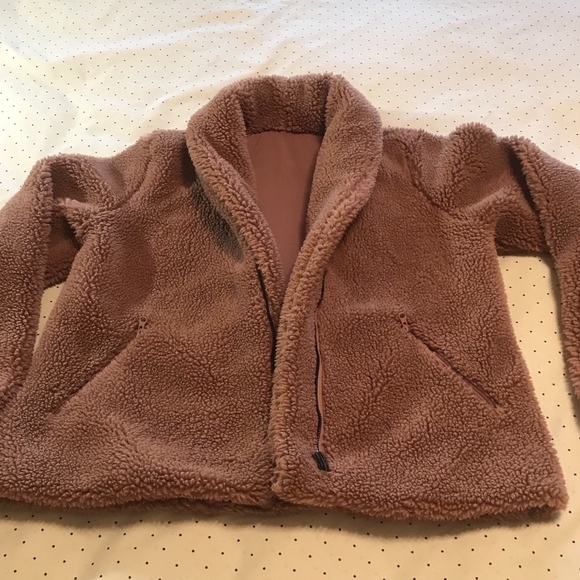 ALO Cozy Up Sherpa Jacket ROSEWATER SMALL - Picture 7 of 8